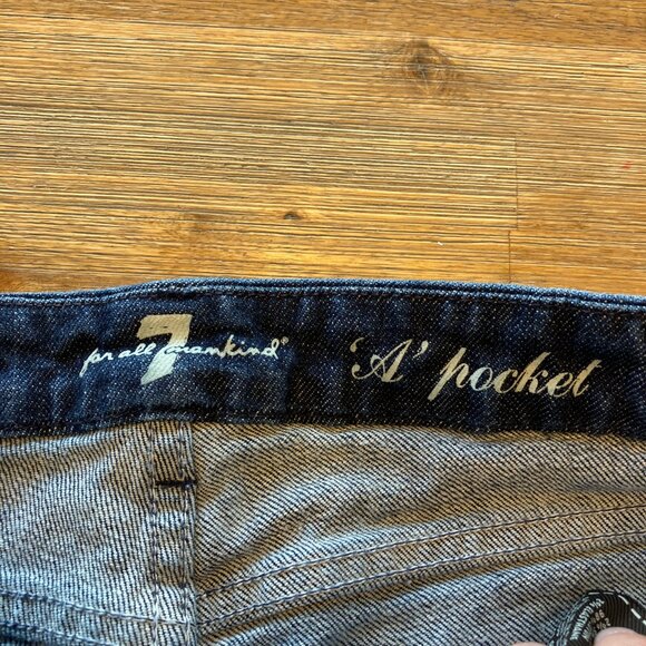 Seven A Pocket‎ size 27 flare medium wash lowrise boho retro denim jean - Picture 6 of 7